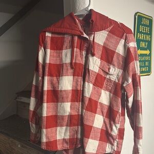 Red and White Checkered Men's Shirt